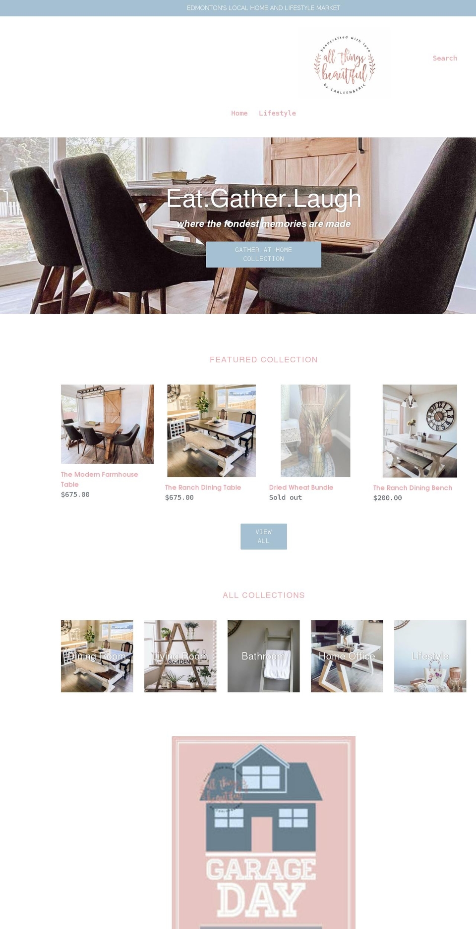 yegallthingsbeautiful.com shopify website screenshot