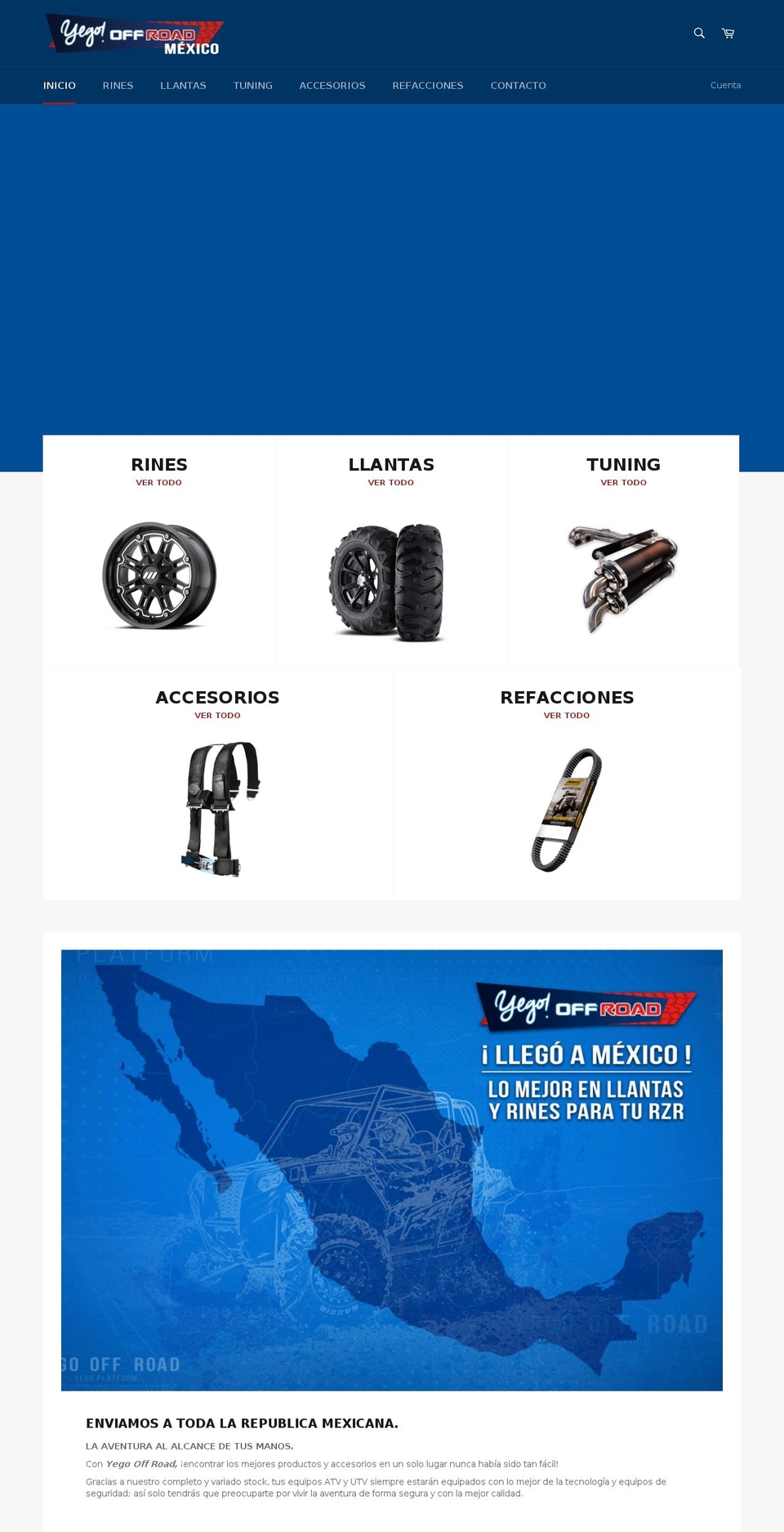 yegooffroad.com — Shopify storefront screenshot