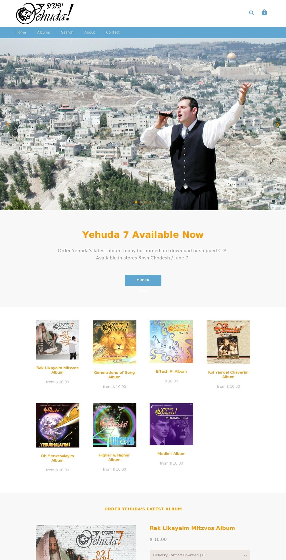 MyShop Shopify theme site example yehuda.org