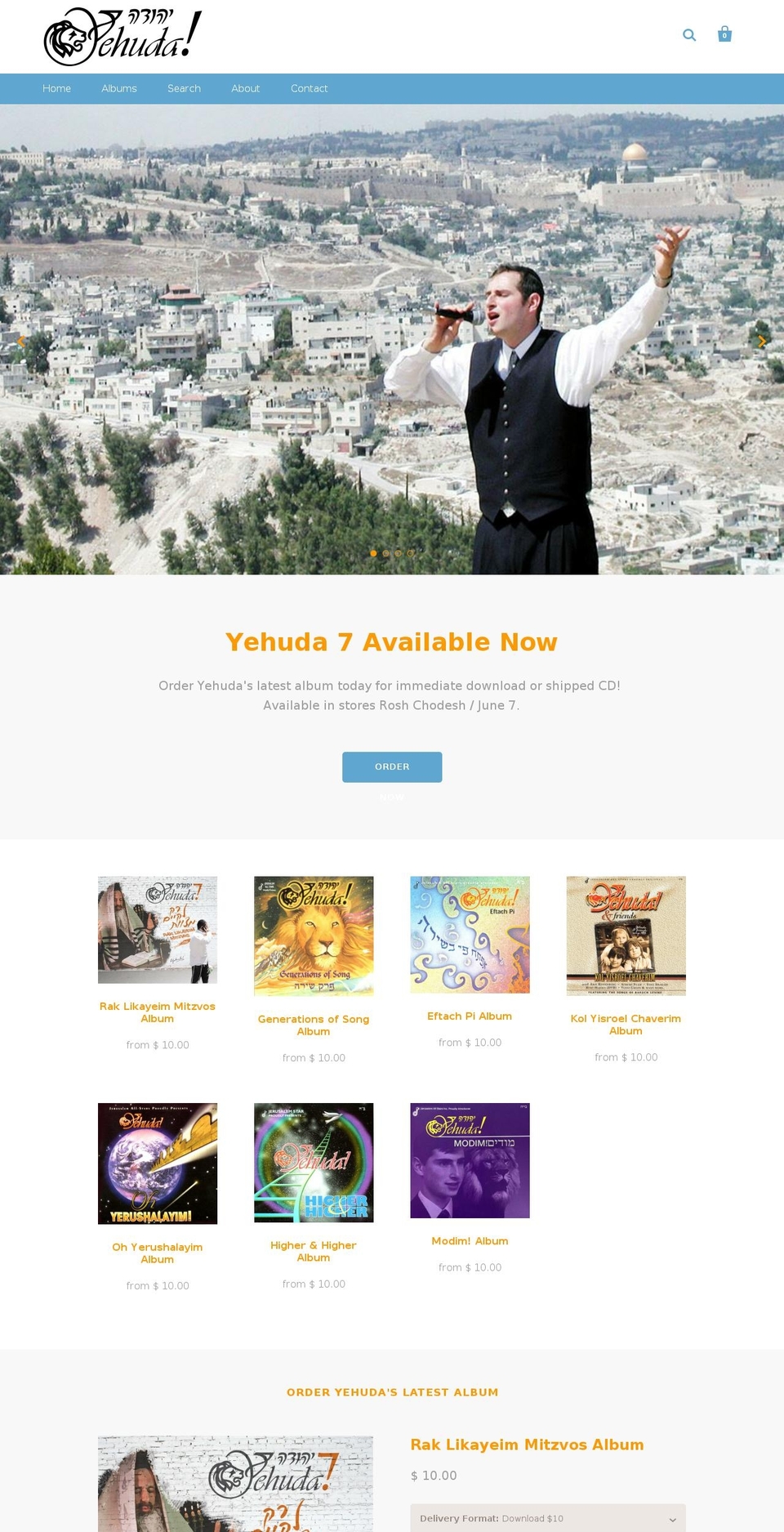 yehuda.tv shopify website screenshot