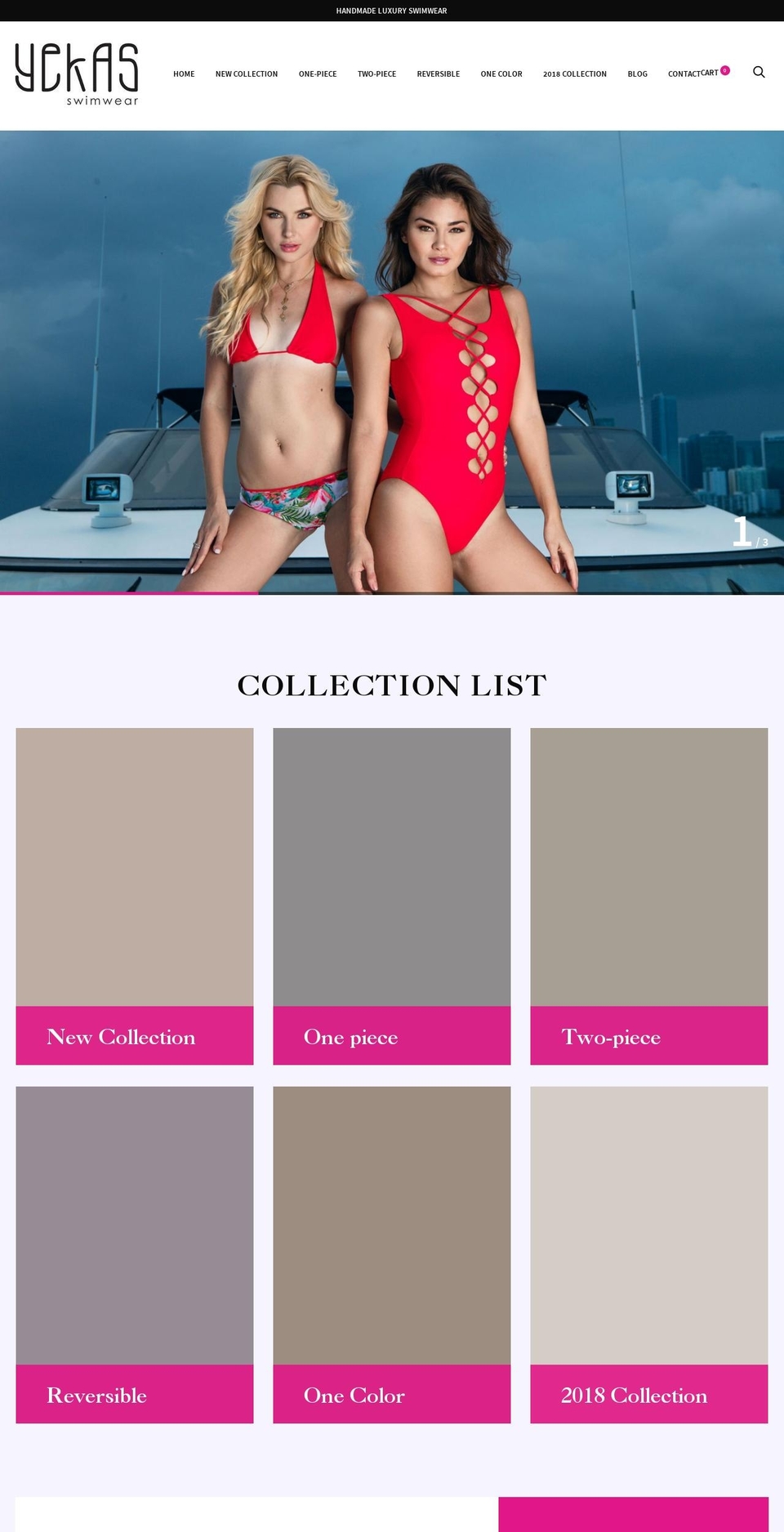 yekasswimwear.com shopify website screenshot