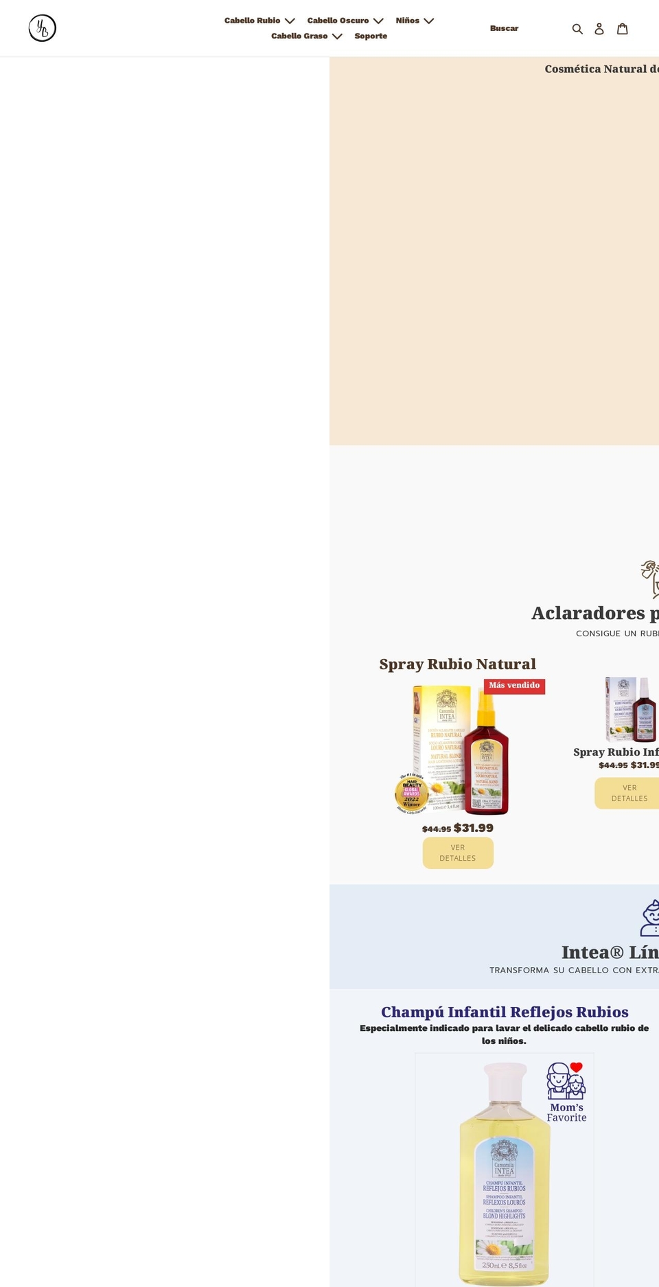 yelianabeauty.com shopify website screenshot