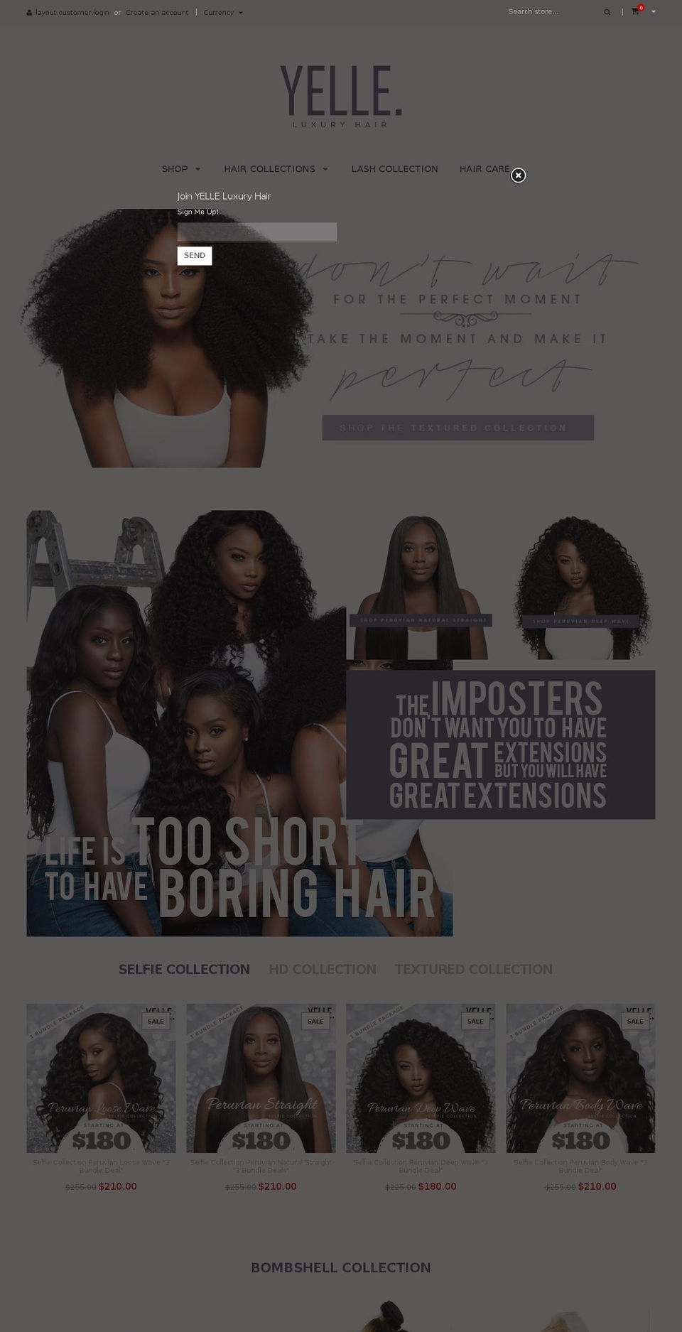anormy-full-r34 Shopify theme site example yelleluxuryhair.com