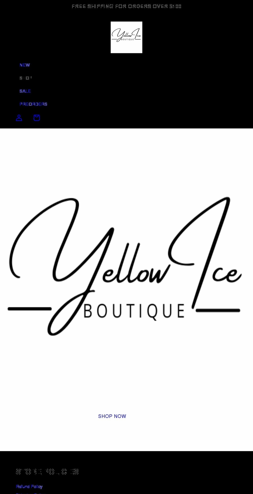 yellow-ice.com shopify website screenshot