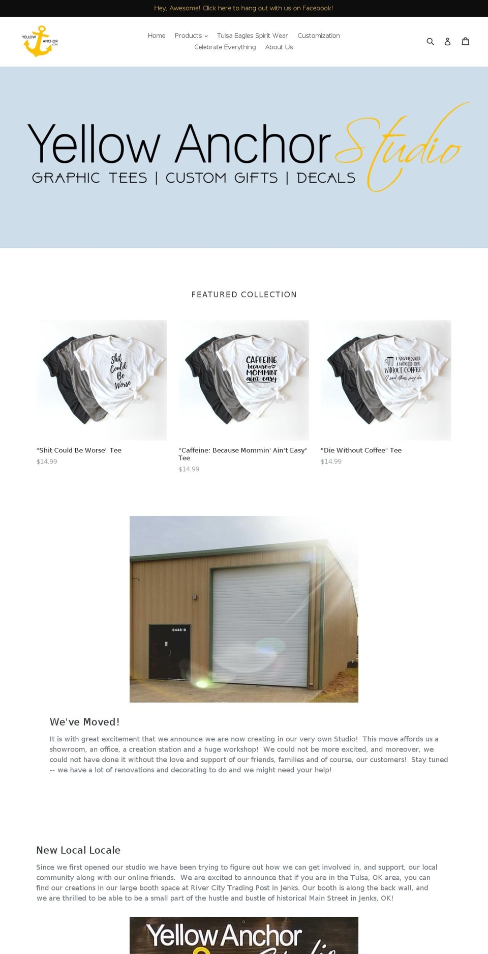 yellowanchor.com — Shopify storefront screenshot