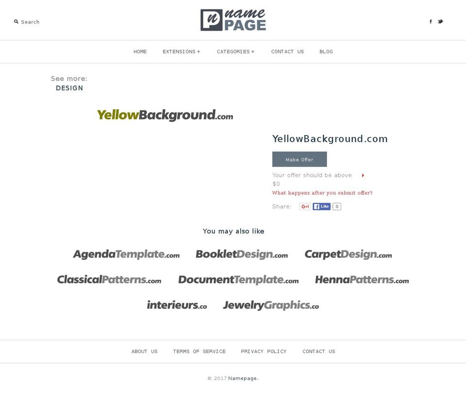yellowbackground.com shopify website screenshot