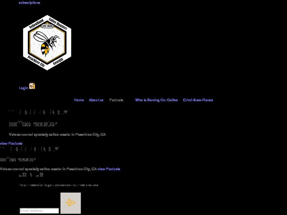 yellowbandcoffeeroasters.com shopify website screenshot