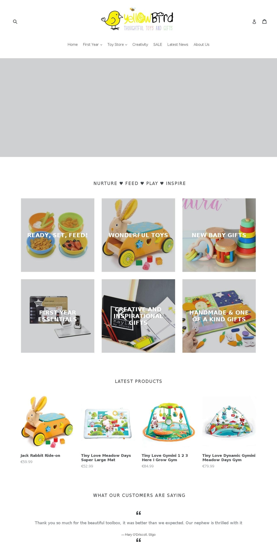 yellowbirdgifts.com — Shopify storefront screenshot
