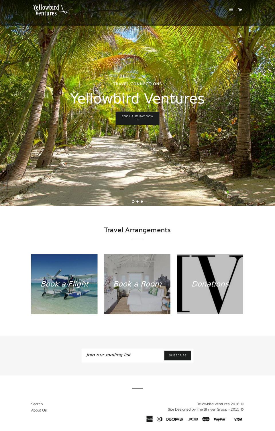 yellowbirdventures.com — Shopify storefront screenshot