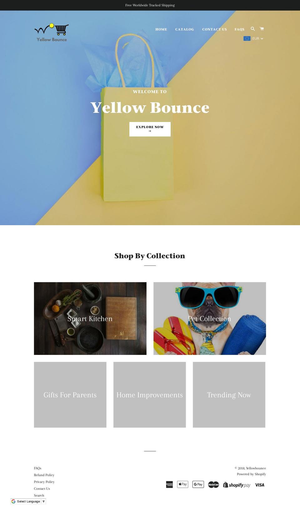 yellowbounce.com — Shopify storefront screenshot