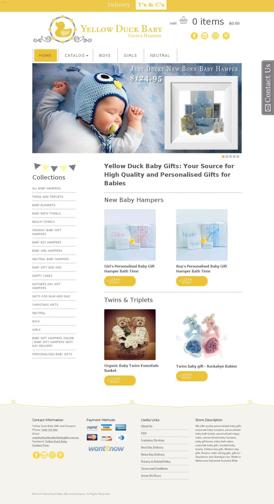 Copy of Philadelphia Shopify theme site example yellowduckbaby.com.au