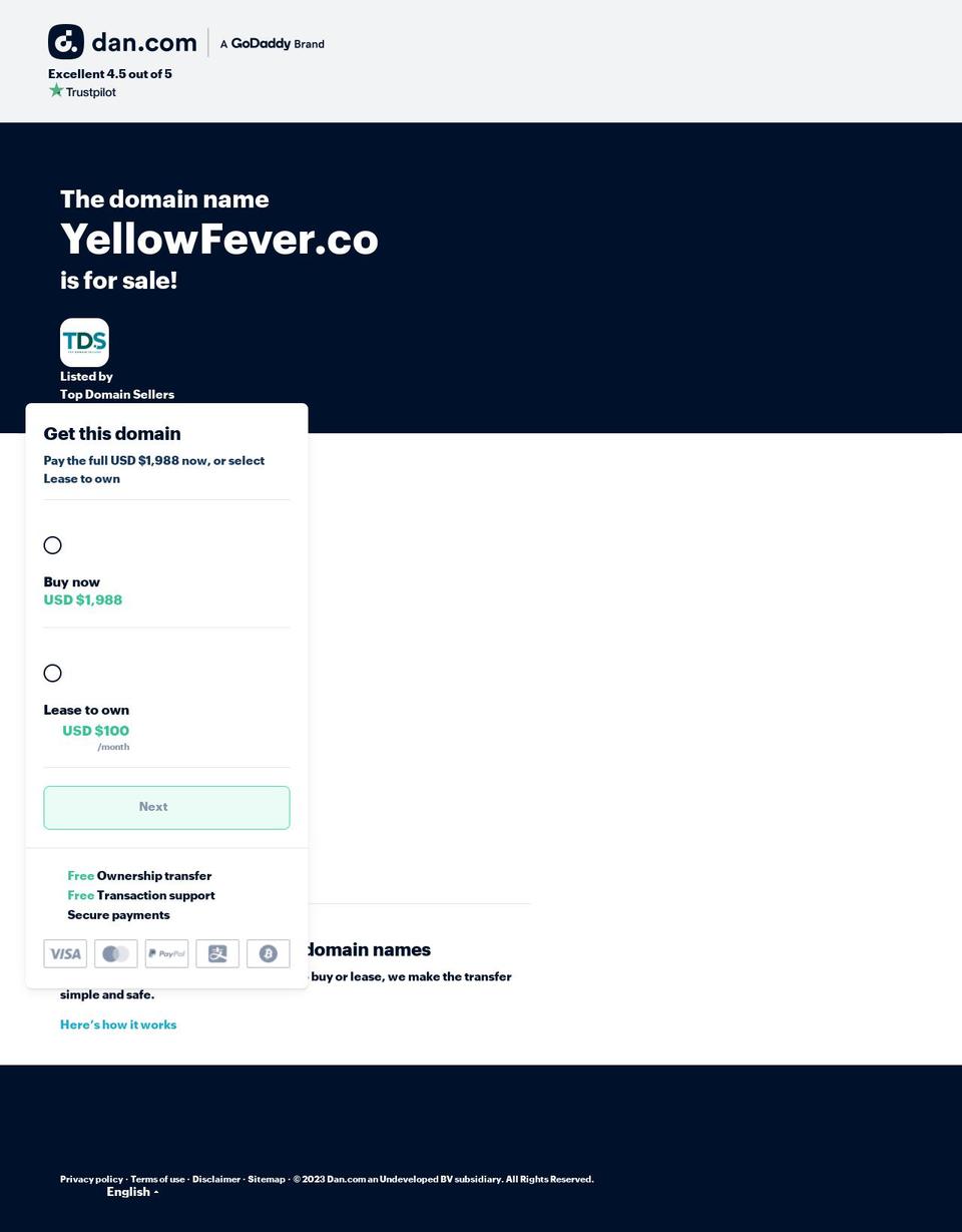 yellowfever.co shopify website screenshot