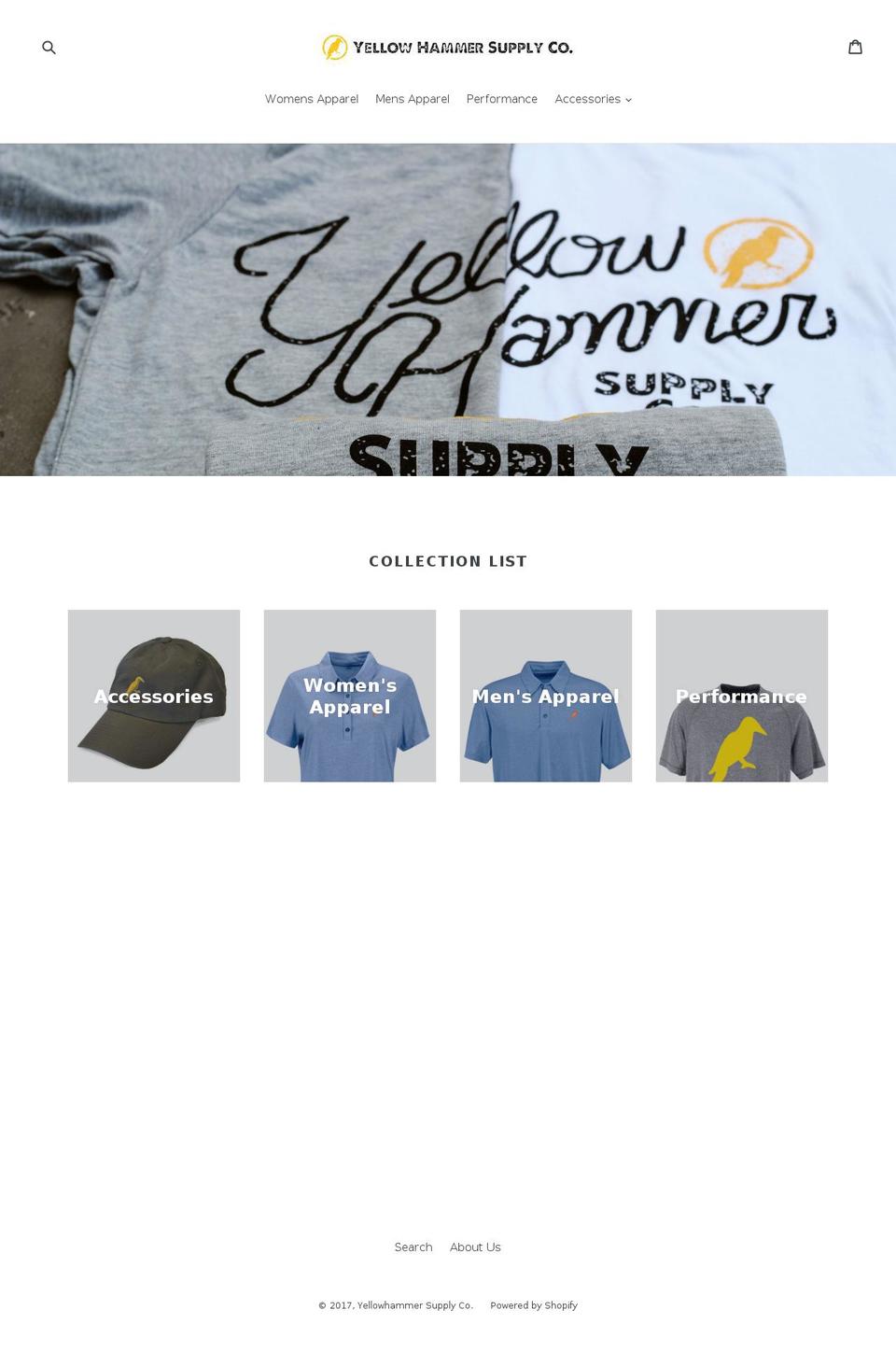 yellowhammersupply.com shopify website screenshot