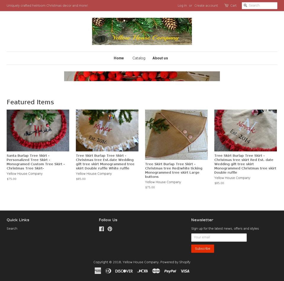 yellowhousecompany.com — Shopify storefront screenshot