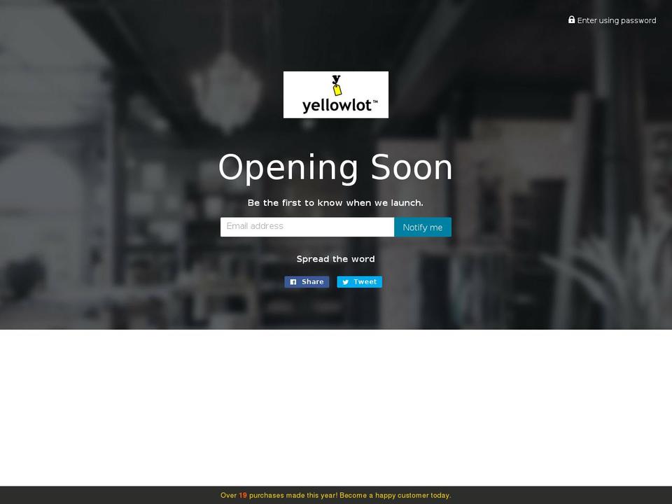 yellowlot.com shopify website screenshot