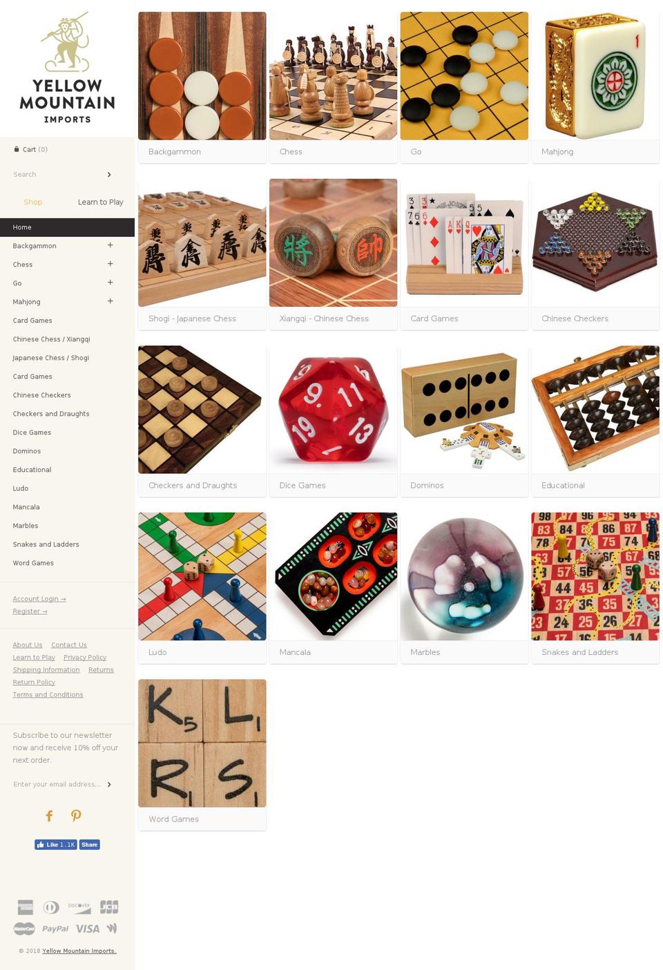 yellowmountainimports.com — Shopify storefront screenshot