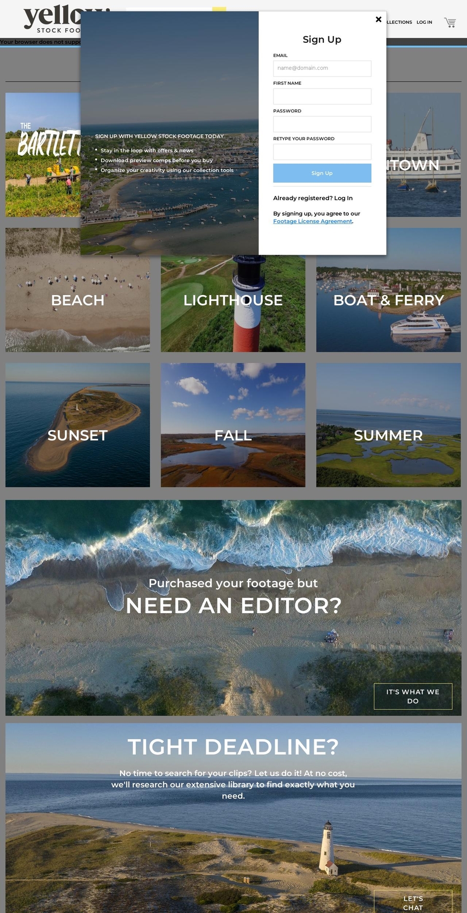 nantucket 2nd-april-2018 Shopify theme site example yellowstockfootage.com