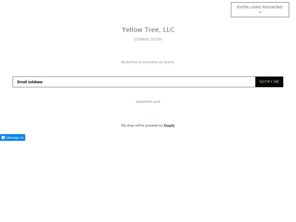 yellowtreeok.com shopify website screenshot