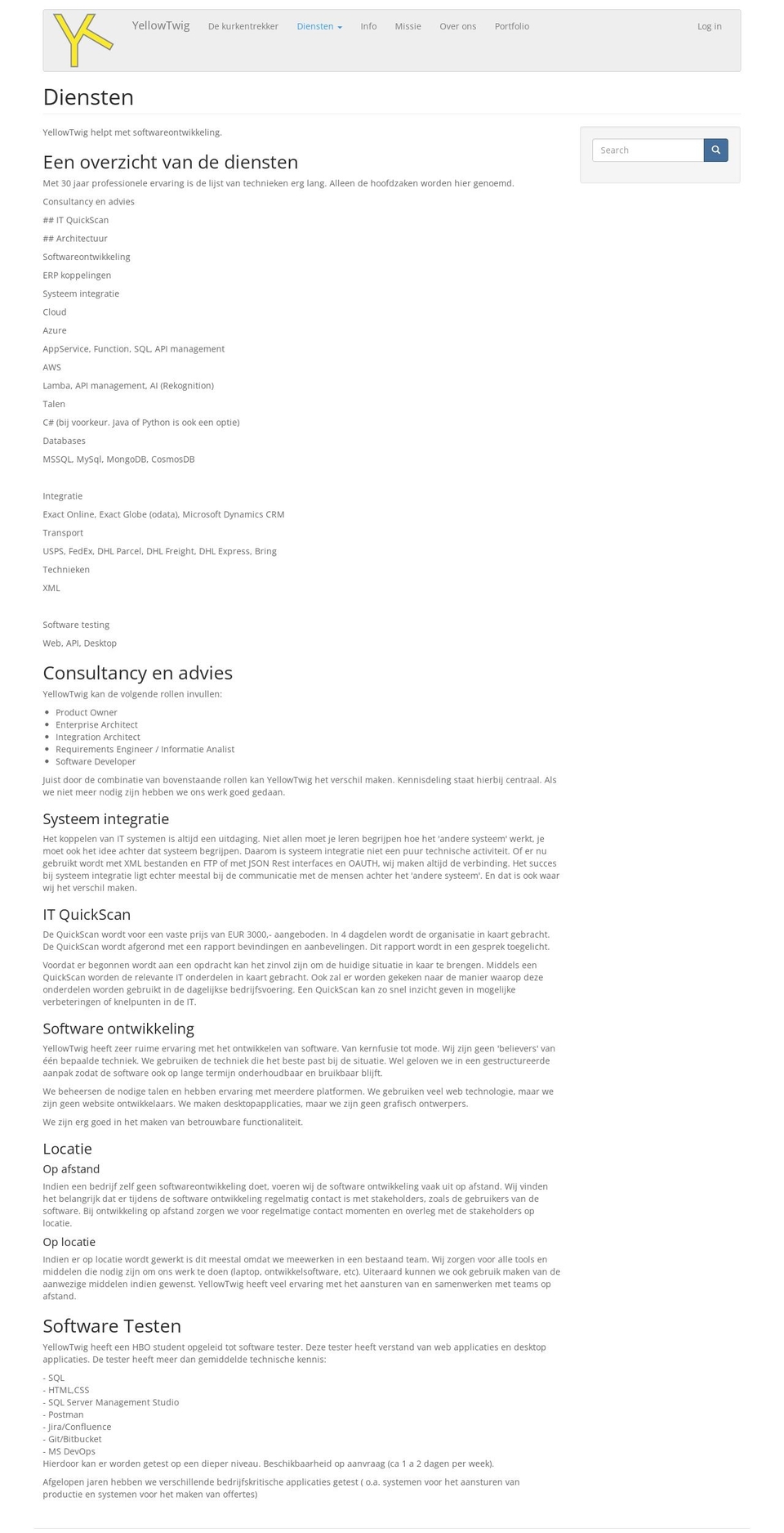 yellowtwig.com — Shopify storefront screenshot