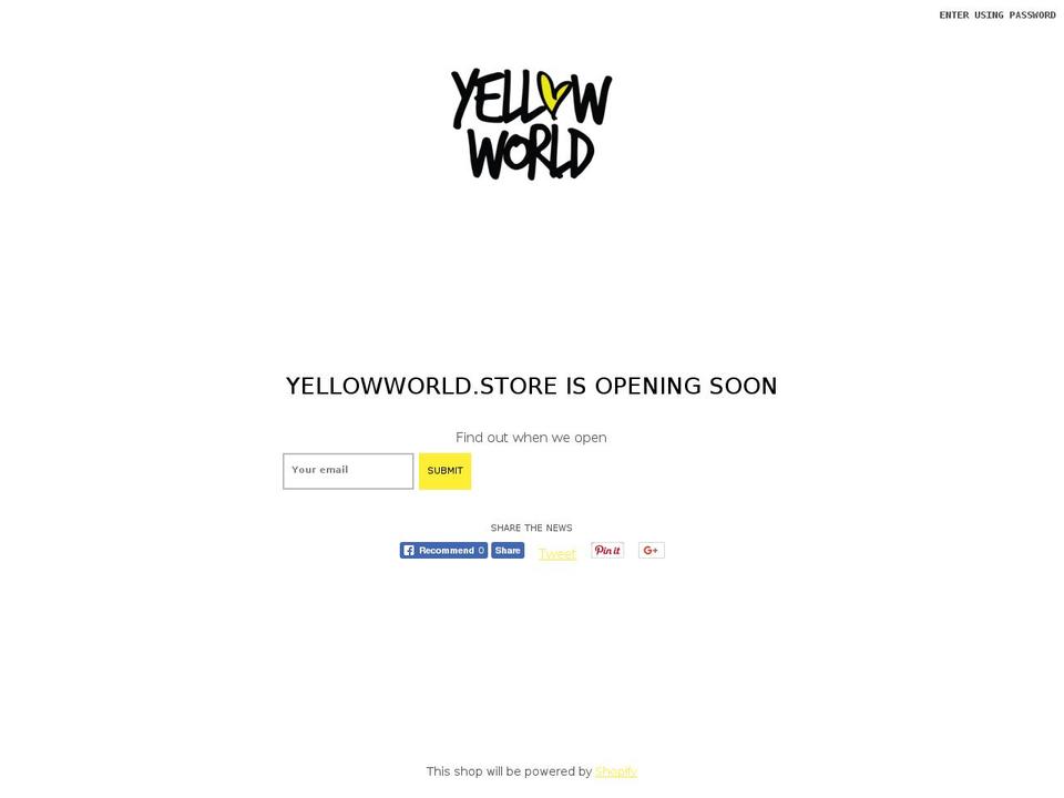 yellowworld.store shopify website screenshot