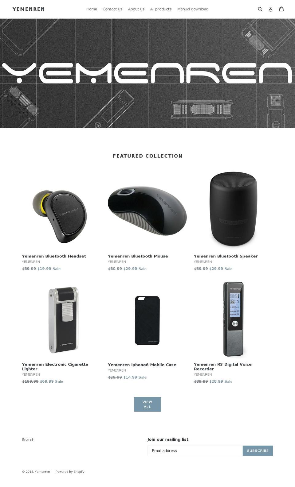 yemenren.net shopify website screenshot