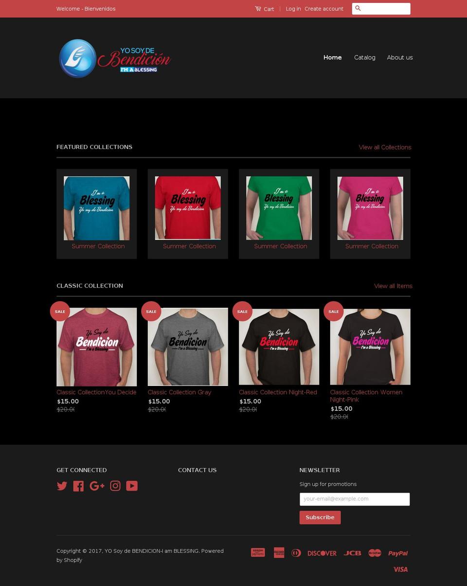 Yo soy de Bendicion Shopify theme site example yendyphipps.net