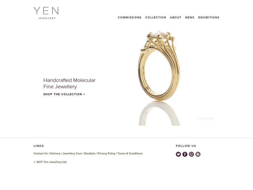 yenjewellery.com shopify website screenshot