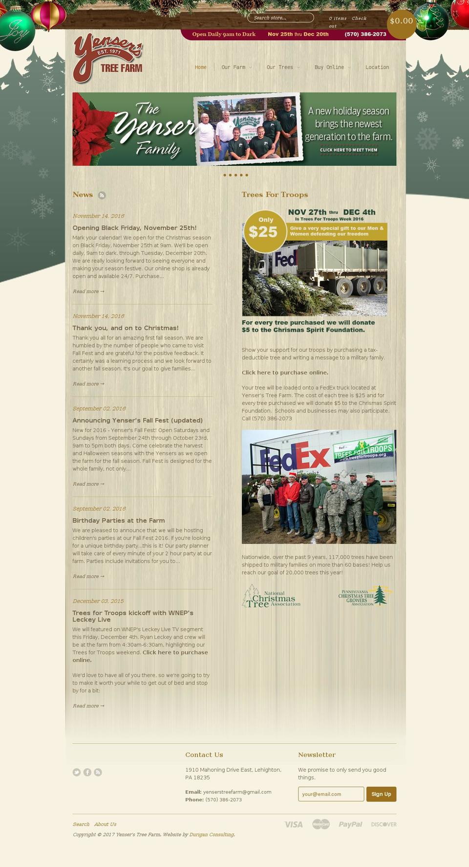 yensers.com shopify website screenshot