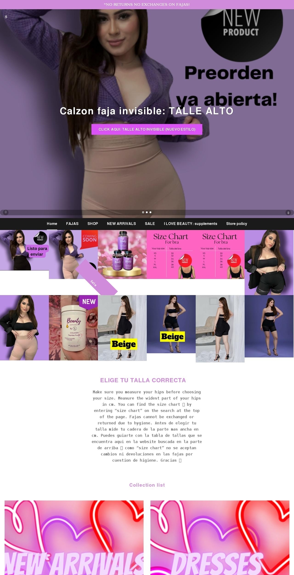 yensfashionboutique.com shopify website screenshot