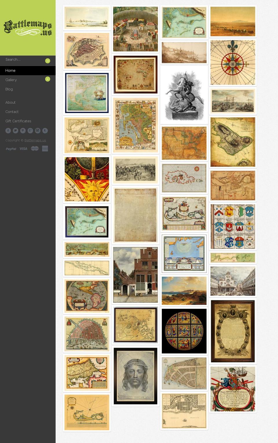 yeoldemap.com — Shopify storefront screenshot