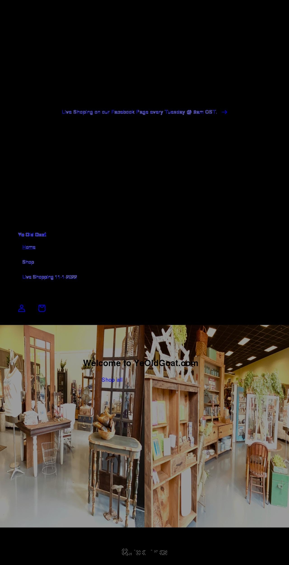 yeoldgoat.com shopify website screenshot