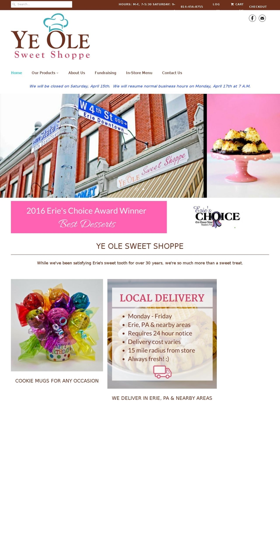 yeolesweets.com shopify website screenshot