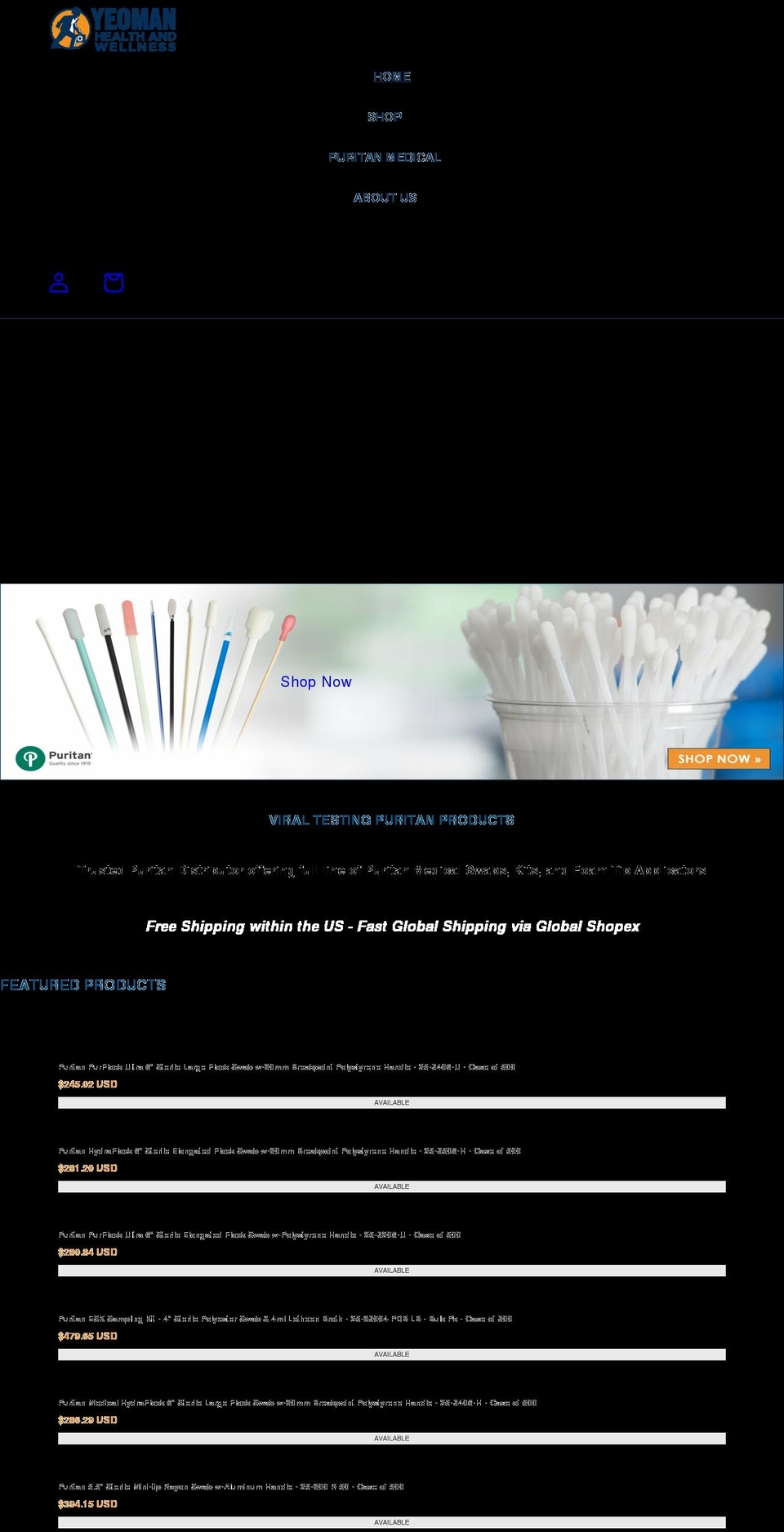 yeomanhealth.com shopify website screenshot