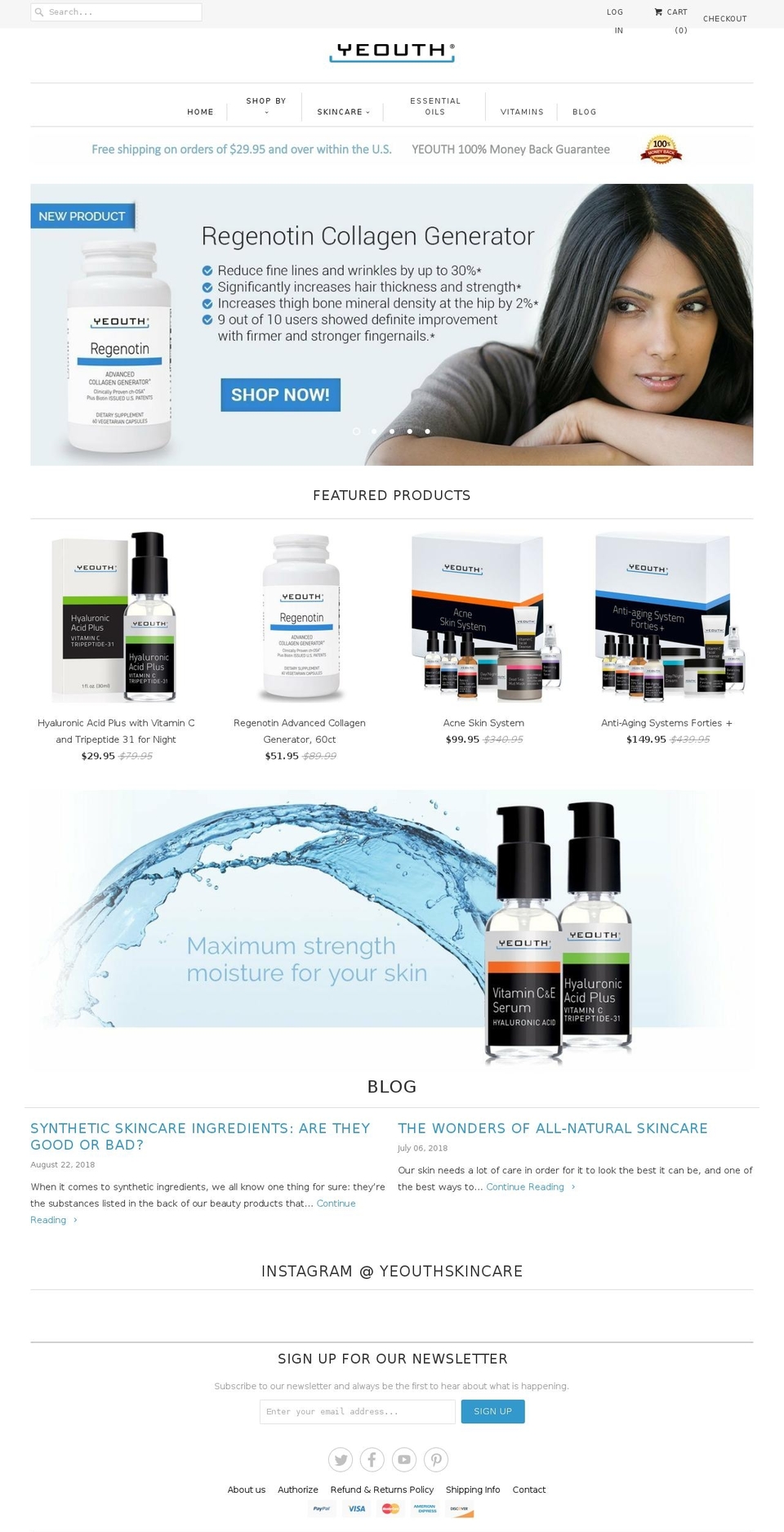 yeouth.com shopify website screenshot