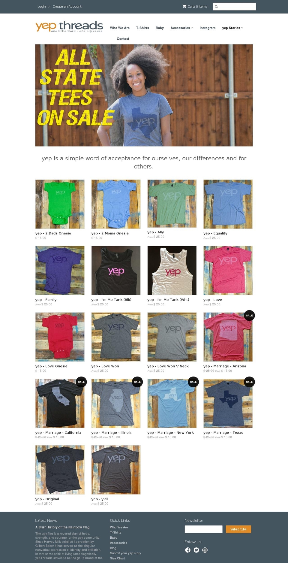 yepthreads.com shopify website screenshot