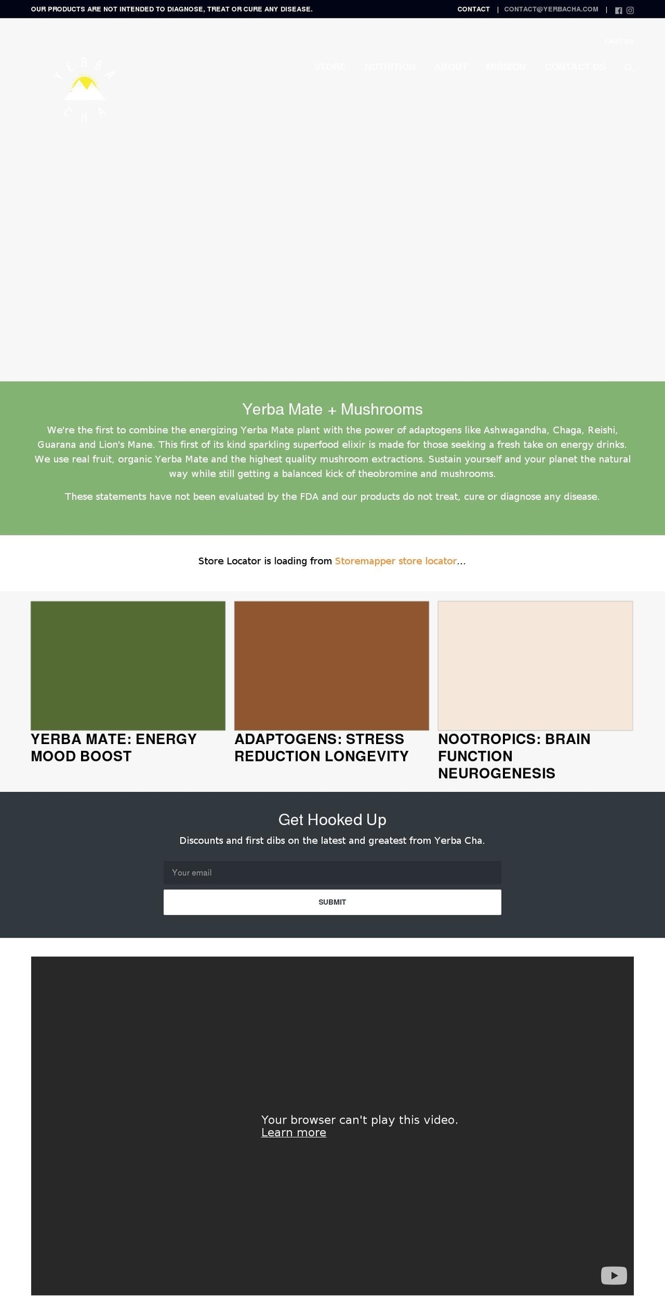 yerbacha.com shopify website screenshot