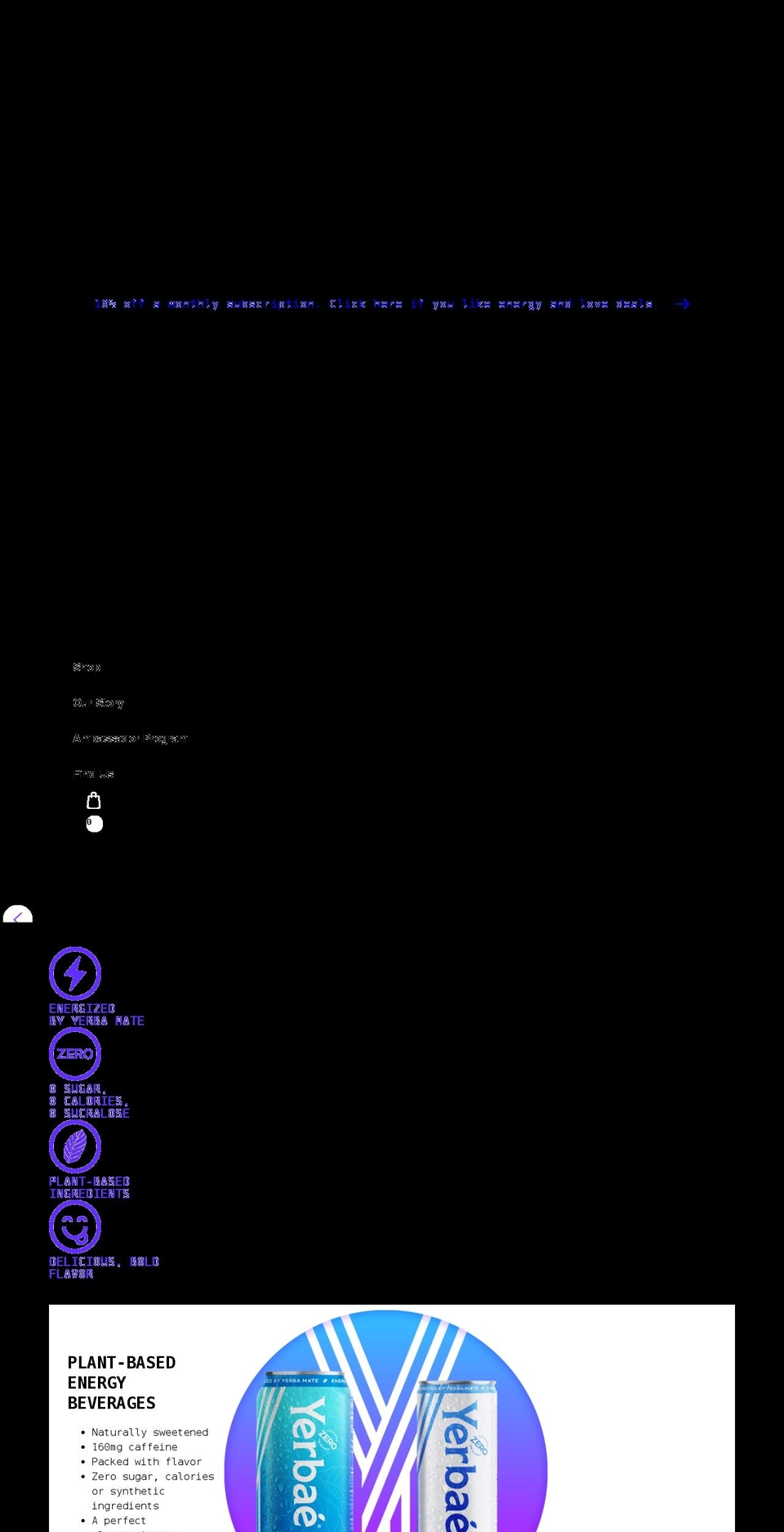 yerbae.com shopify website screenshot
