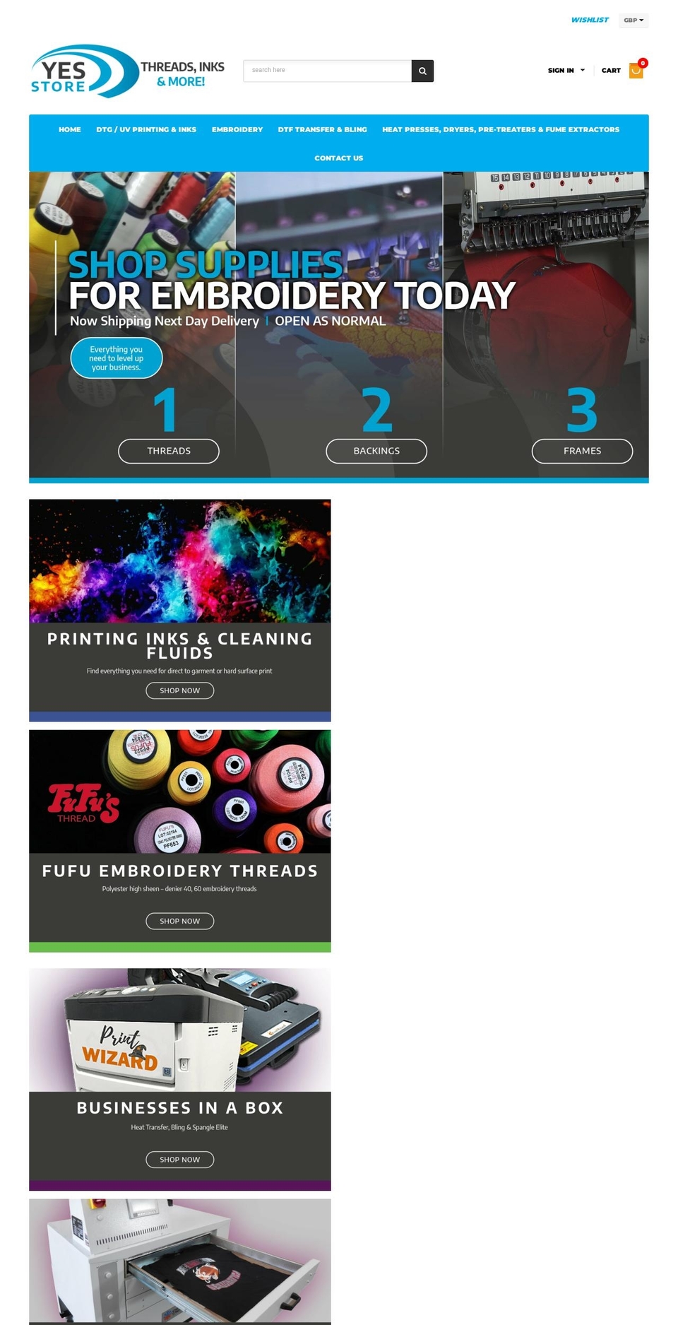 yes-store.co.uk shopify website screenshot