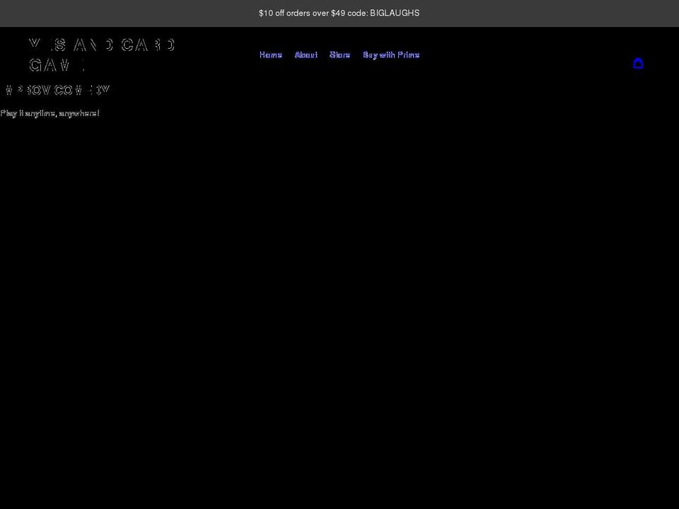 yesandcardgame.com shopify website screenshot