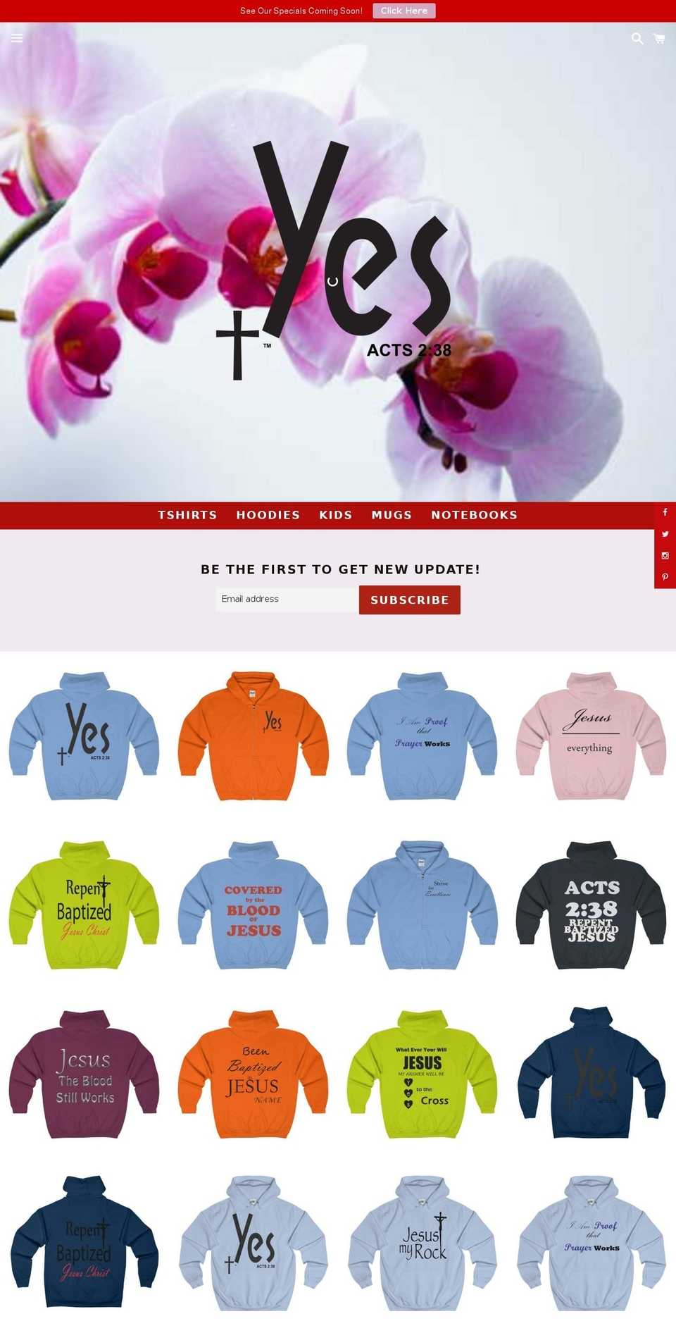 yescross.com shopify website screenshot