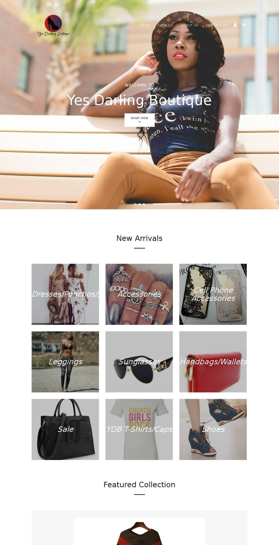 yesdarlingboutique.com — Shopify storefront screenshot