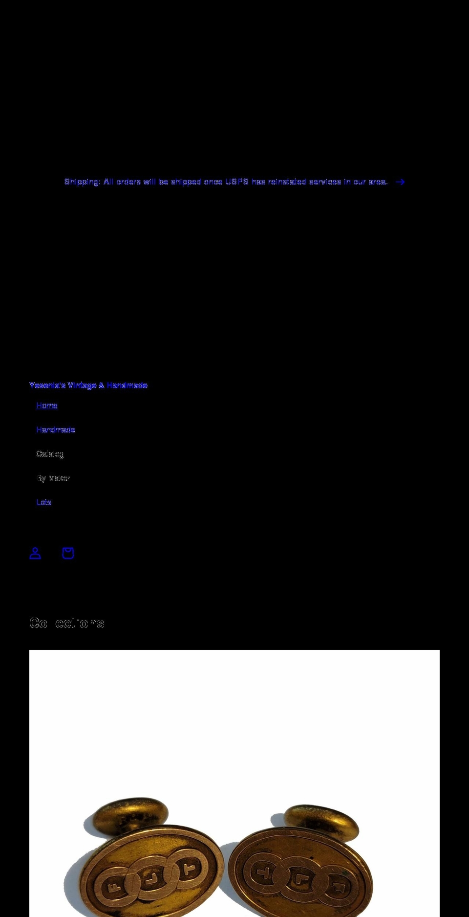 yeseniasvintage.com shopify website screenshot