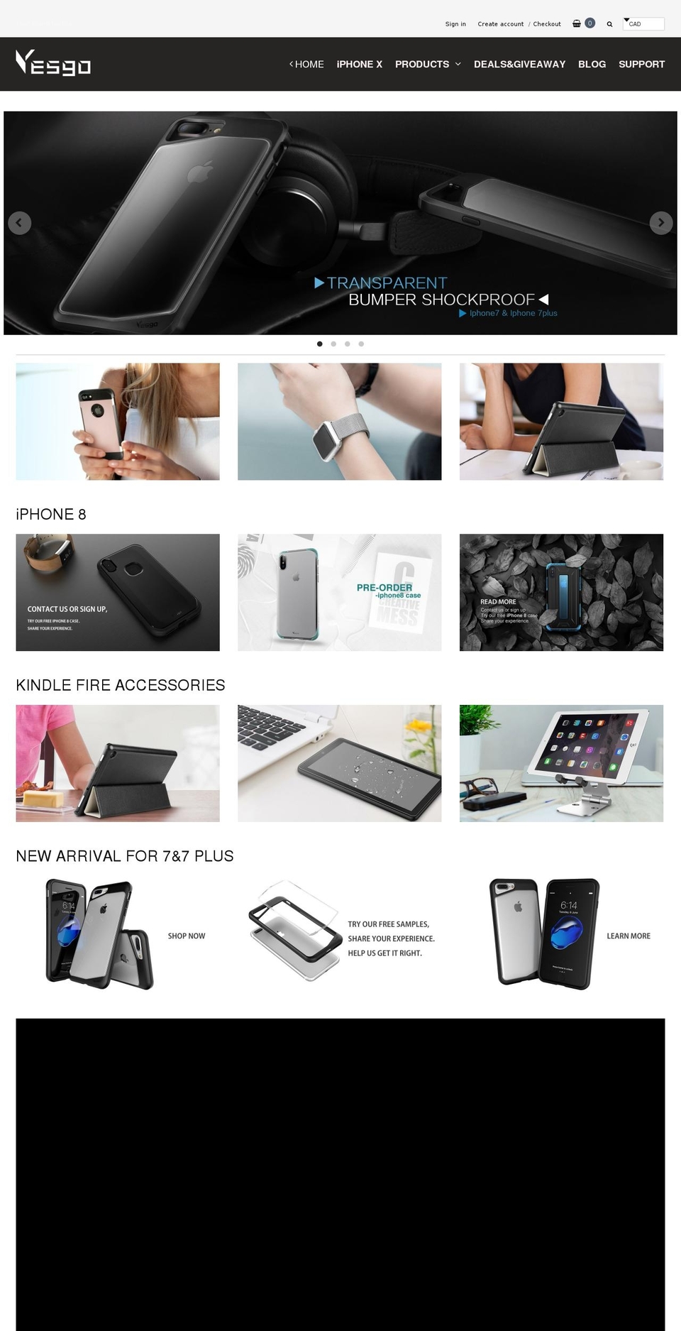 yesgocase.myshopify.com — Shopify storefront screenshot