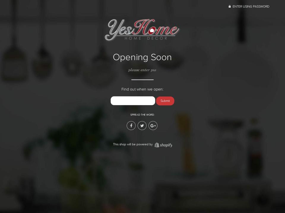 yeshomestudio.com — Shopify storefront screenshot