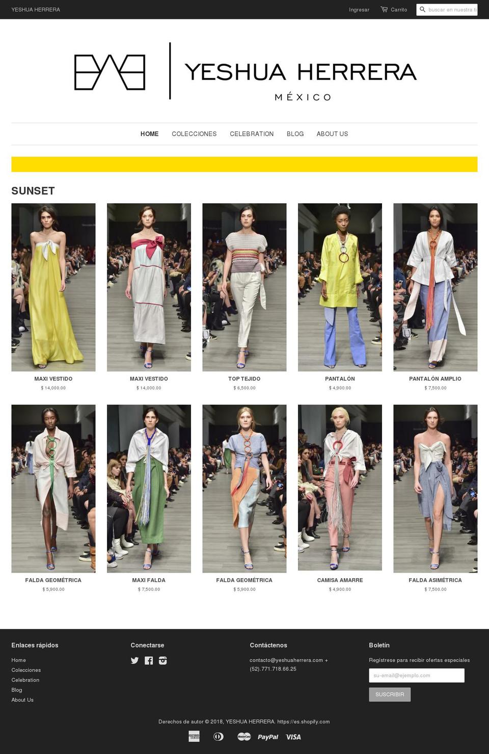 yeshuaherrera.com shopify website screenshot