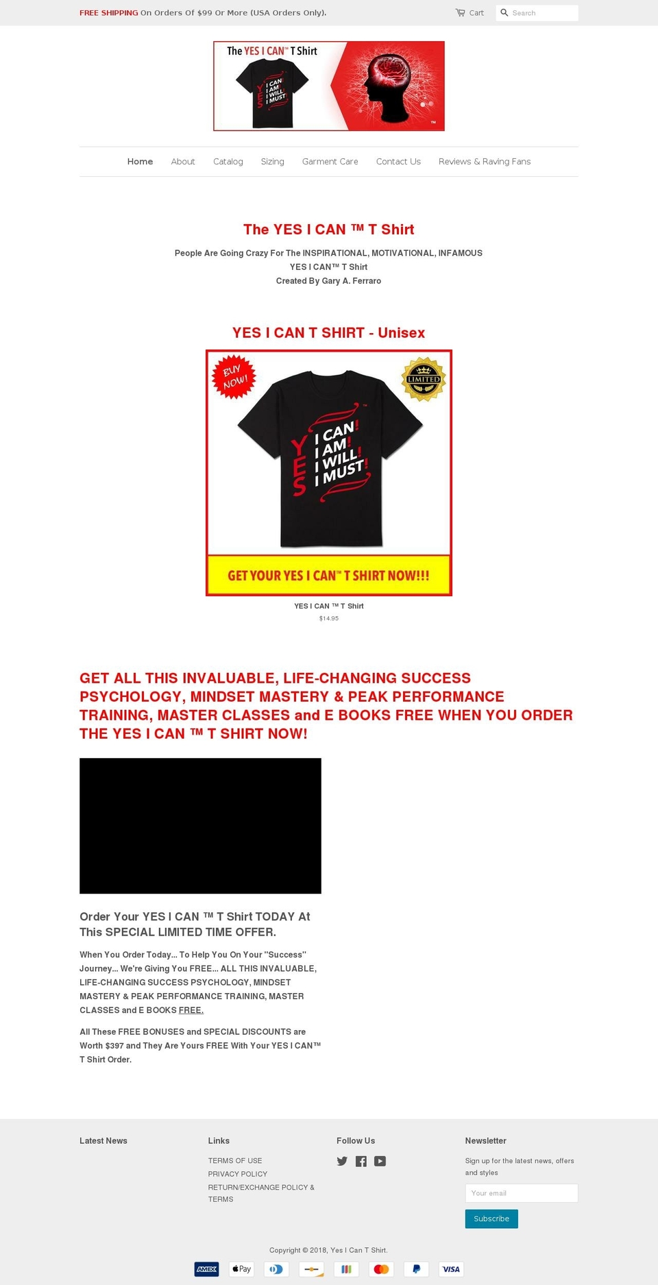 yesicantshirt.com — Shopify storefront screenshot