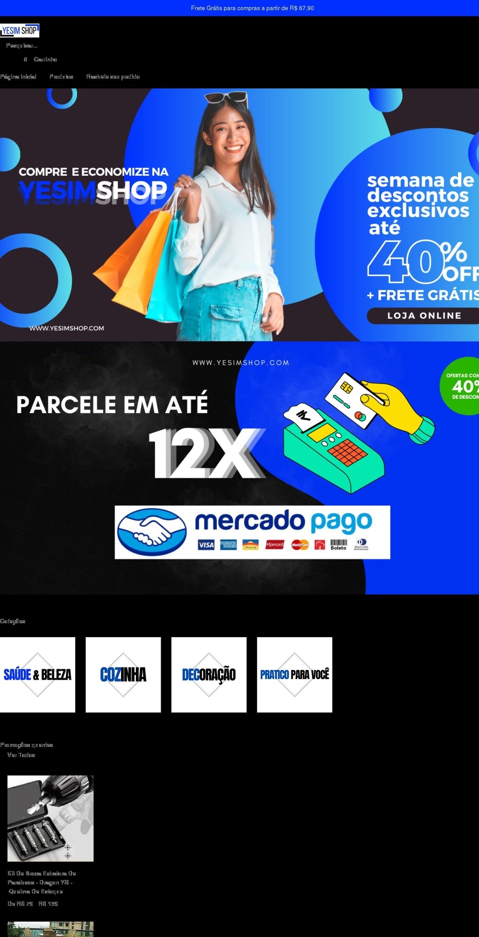 Tema jota fiuza Shopify theme site example yesimshop.com