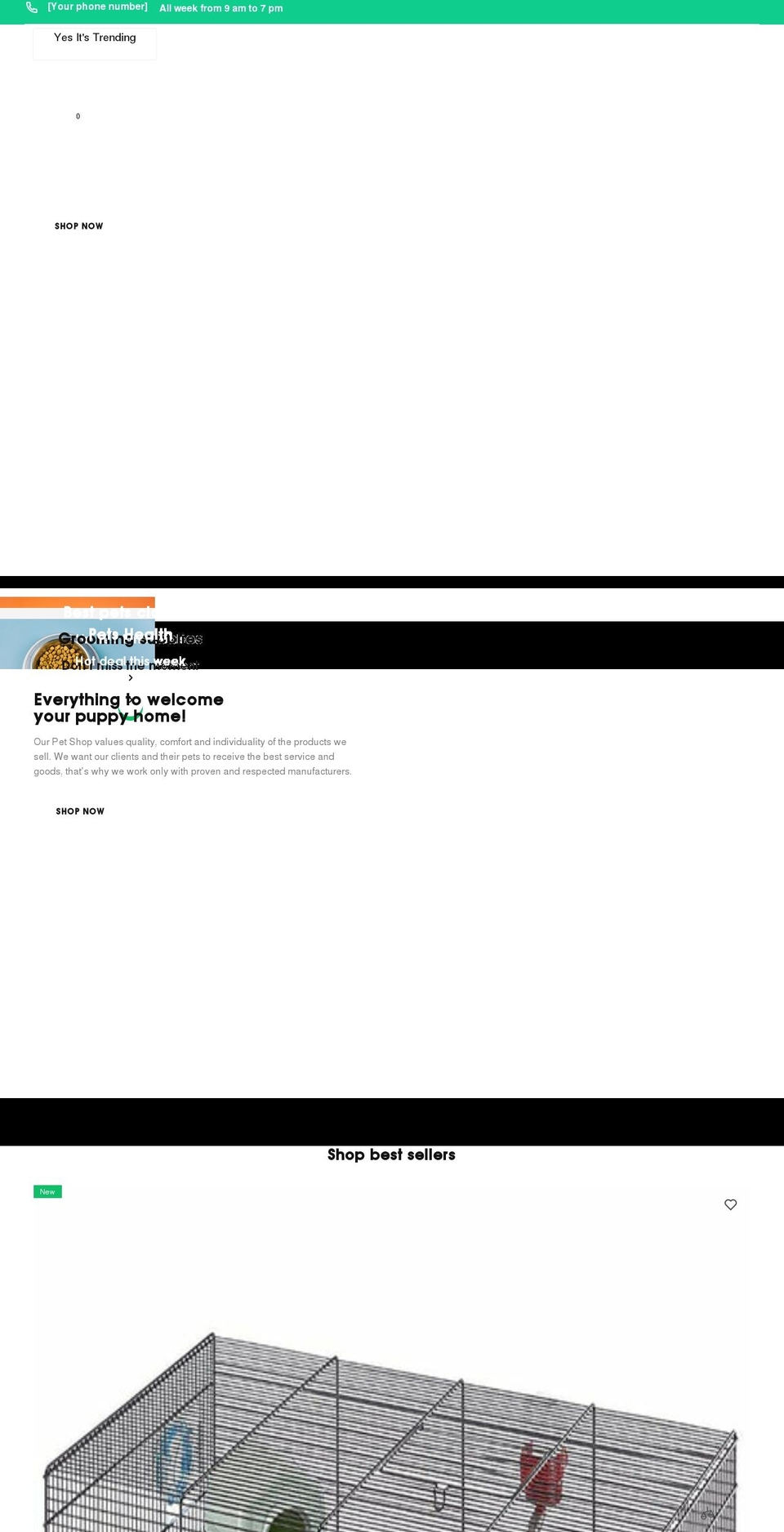 Diamond vip pet store Shopify theme site example yesitstrending.com