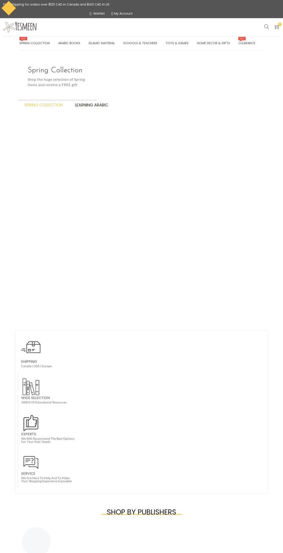 yesmeen.ca shopify website screenshot