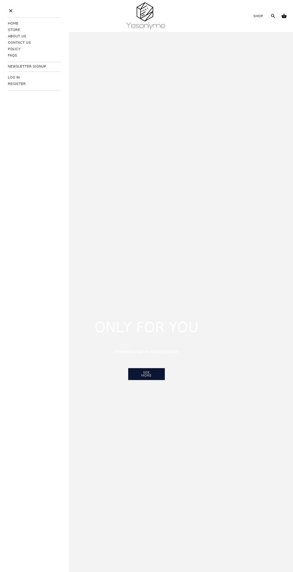 yesonlyme.com — Shopify storefront screenshot
